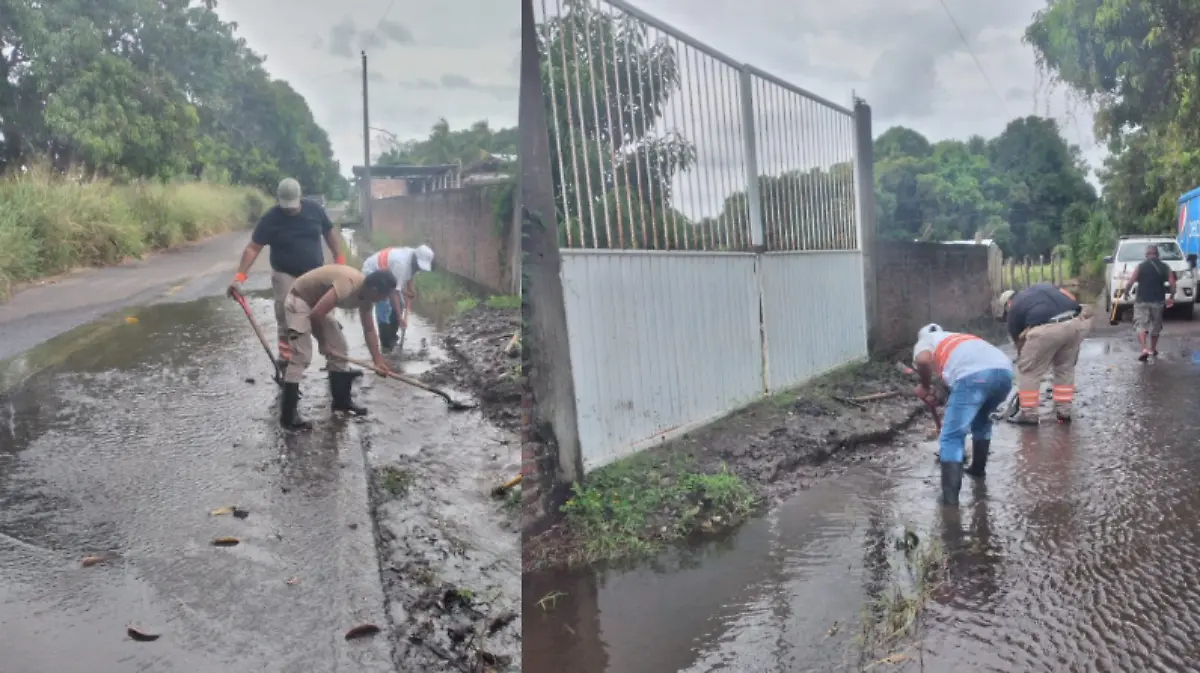 Encharcamientos en zona baja de Tapachula